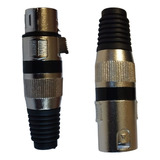 2 Fichas Canon Xlr  Macho / Hembra Parquer Calidad Premium