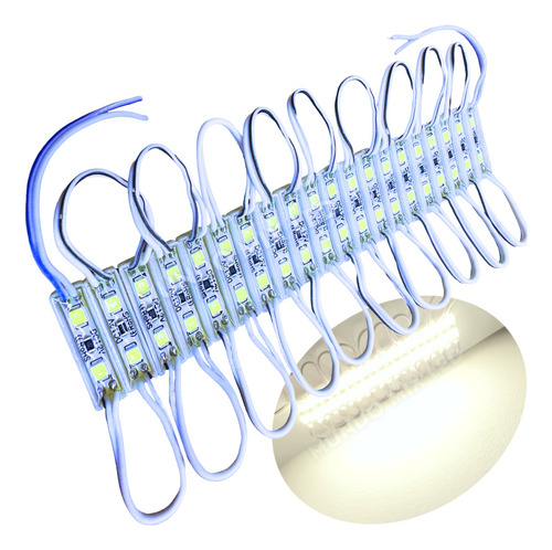 600pçs Mini Módulo Led 12v 5050 2-led Ip67 Morno 4000k 27mm