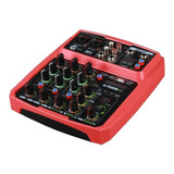 Mesa De Som Custom Sound Cmx 4c Bt Usb Interface Vermelho