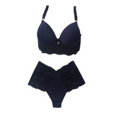 Conjunto Plussize Lingerie Sensual Renda Microfibra Reforçad