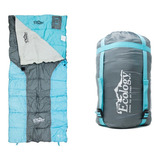 Sleeping Bag Bolsa De Dormir 2 En 1 Ecology -6ºc  Reversible Color Azul/gris
