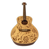 Guitarra Acustica Ga-38-rock&roses Bamboo Incluye Funda