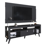 Rack Com Painel Tv 70  1 Gaveta Multimóveis Cr45197 Preto