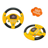 Brinquedo Volante Atividade Infantil Amarelo Gira 360° Som