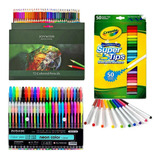 Regalo* + 50 Plumones Supertips Crayola 72 Colors Plumas Gel