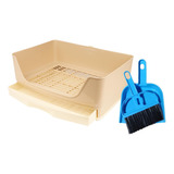 Caja De Arena Para Conejos, Inodoro Para Mascotas, Beige