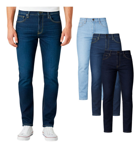 Paquete De 3 Pantalones Skinny Jeans Para Hombre Stretch | Envío gratis