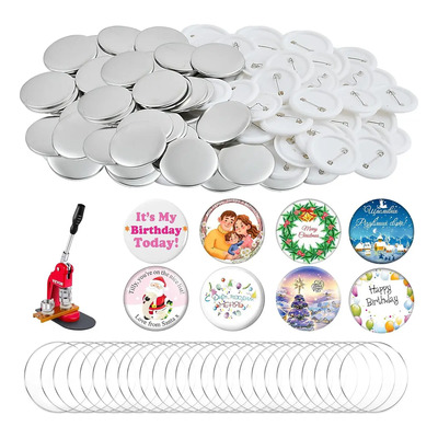 Kit 100 Pines y Botones 32mm Compatibles con Máquina Mecolour | MercadoLibre