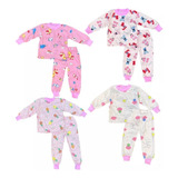 Pack 3 Pijama Niñas Conjunto Forro Polar Pantalon + Poleron