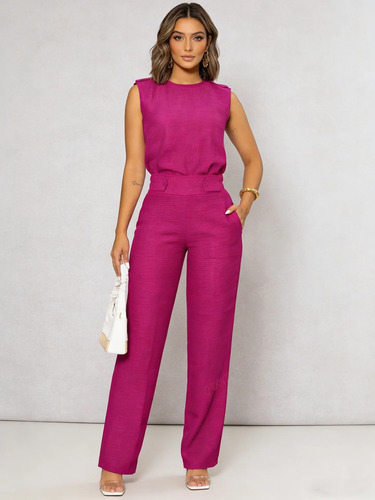 Palazzo Traje Elegante De Mujer Con Blusa Y Pantalones De 2