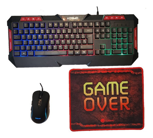 Kit Gamer Kosmo Combo Teclado Mouse Pad Kos-cm301