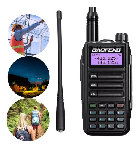 Rádios Walk Talk Comunicador 80km Uv16 Microfone Ip55