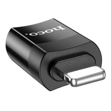 Adaptador Ip/tipo-c Usb Macho-hembra Compatible Con iPhone Color Negro