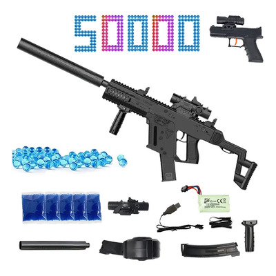 73cm Vector Pistola De Juguete Pistolas De Hidrogel Para Niños Con Laser Y 50000 Bombas De Agua, Con Un Pequeño Regalo De Armas,color Negro | Envío gratis