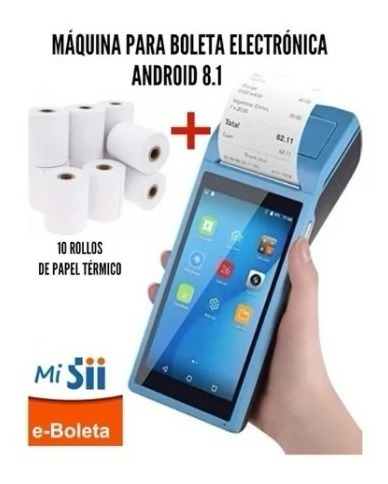Mini Máquina Pos De Android Móvil  +10 Rollos Gratis