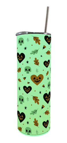 Termo Skinny Tumbler Brilla En La Oscuridad Halloween