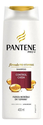 Shampoo Pantene Pro-v Shampoo Pantene Pro-v Control Caída Óleo De Ricino 500 Ml Aceite De Ricino En Botella De 400ml De 400g Por 1 Unidad