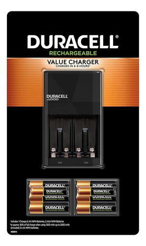 Cargador De Batería Duracell Ion Speed 1000 Para Baterías Aa