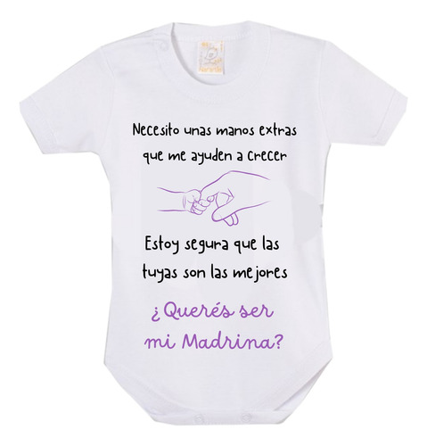 Body Bebé Pregunta Queres Ser Mi Padrino? Madrina? Algodon