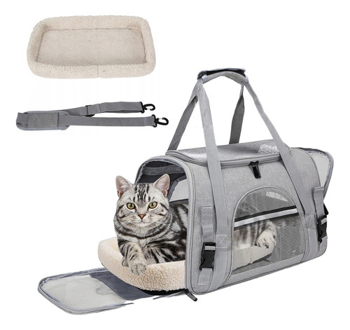 Mochila Transportadora Con Perro Gato Transpirable Ajustable