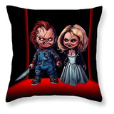 Almofada Arte Casal Tiffany & Chucky Decoração Halloween