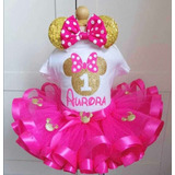 Tutu Minnie Fiusha Personalizado Con Listones