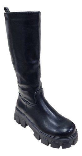 Botas Largas Bucaneras Mujer Full Moda Negra