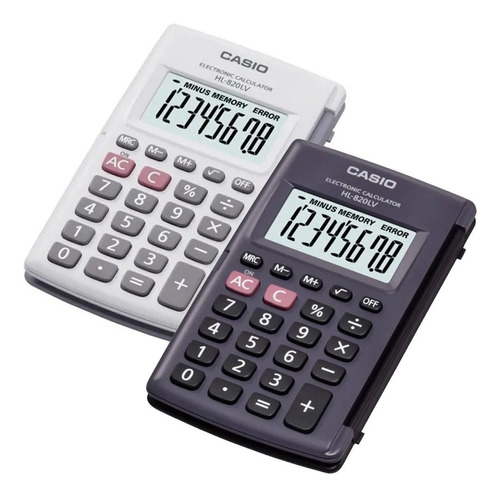 Calculadora Portátil Con Tapa Casio Hl 820lv 8 Dígitos