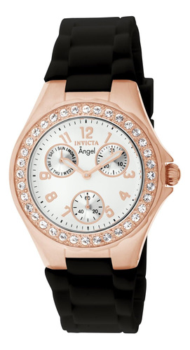 Reloj Invicta Para Mujer 1645 Angel White Dial Crystal Accen