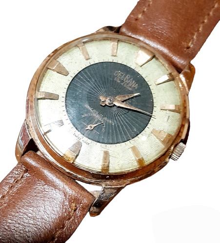 Reloj Delbana Cuerda Manual Bastones Dorados Art Deco