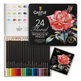 Juego 24 Lápices Acuarela Colores Vibrantes Adultos-regalos