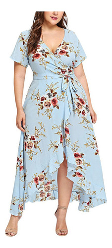 Vestido Floral De Una Pieza For Mujeres De Talla Grande