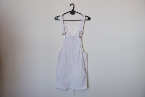 Jardinero Pull And Bear Denim Blanco, Talle Xs/s