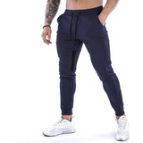 Bolsillos Cremallera Pants Hombre Deportivo Jogger