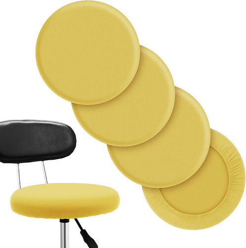 Funda De Asiento De Taburete De Bar Redondo (35-50cm), 4 Pzs