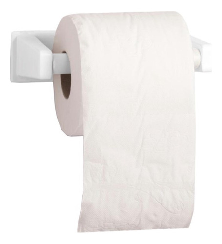 Porta Papel Higiênico Rolete Suporte Parede Banheiro Lavabo Cor Branco