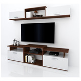 Modular Moderno Living Comedor Rack Mueble Lcd/led H/40 Color Blanco