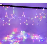 Cortina Led Serie Estrellas Habitacion Peques , Ventanal Ext