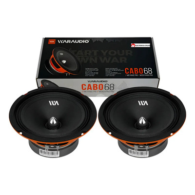 Bocina tipo medio rango War Audio CABO68 para carros, pickups & suv color naranja de 6.5 \