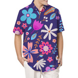 Camisa Hawaiana De Playa Suelta Para Hombre