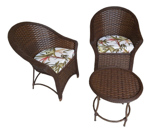 Cadera Jardim Varanda Poltronas Vime Sintético Junco Rattan