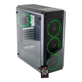 Gabinete Pc Gamer Aureox Hydra Arx 330g Mid Tower Fan X4 Rgb