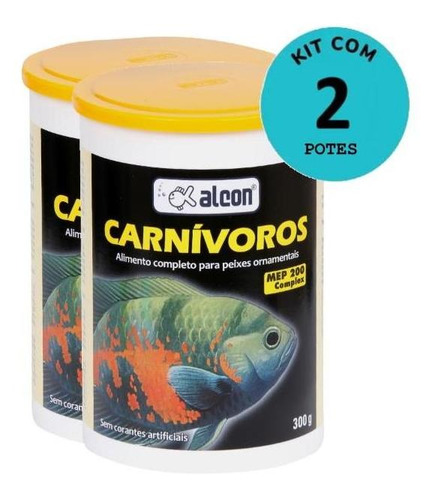 Kit Ração Alcon Carnívoros 300g C/ 2 Unidades