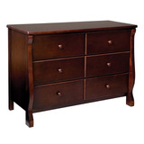 Delta Children Universal 6 Drawer Dresser, Black Cherry Cajó