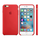 Funda Silicon Color Rojo Para iPhone 6/6s Con Mica