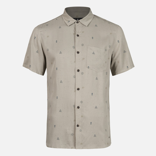 Camisa Hombre Camp Short Sleeve Shirt Print Beige Lippi