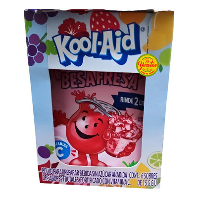 Caja 6 Sobres 15g C\u002Fu Kool-aid Besafresa Rinde 2lts Cada Uno | MercadoLibre