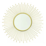 Espejo Decorativo Tipo Sol Color Dorado Grande Elegante 