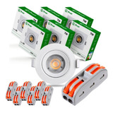 Kit 10 Spot Embutir Led Quadrada 6500k 10 Conectores 2 Vias