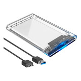 Case Transparente Para Hd Sata 2.5  Hhd/ssd Usb 3.0 Original